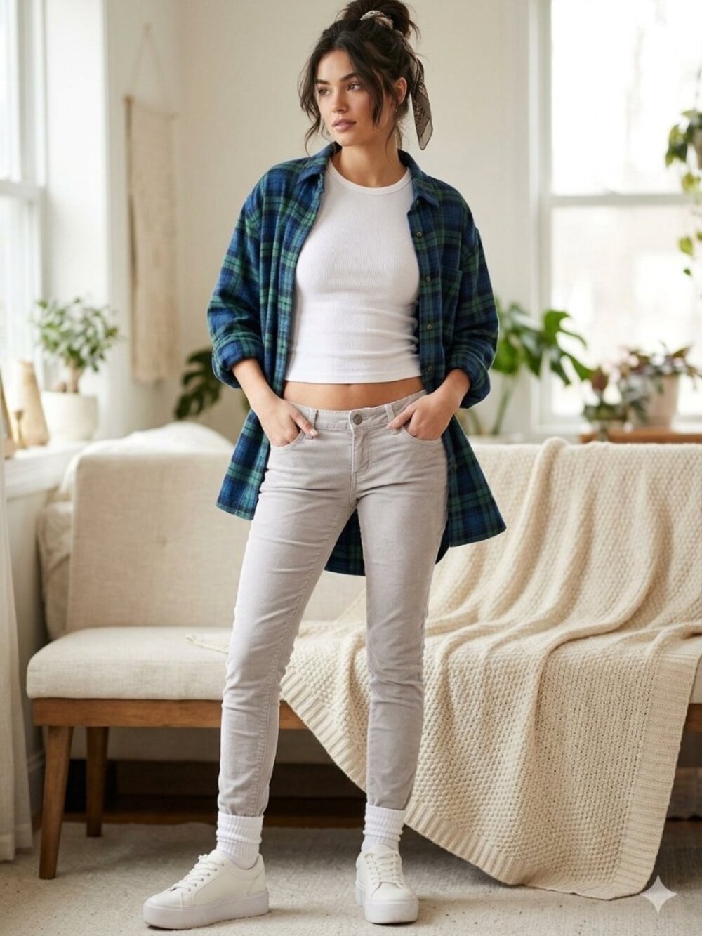 American Eagle Low Rise Gray Corduroy Skinny Pants Jeggings Indie Sleaze 8 Reg.